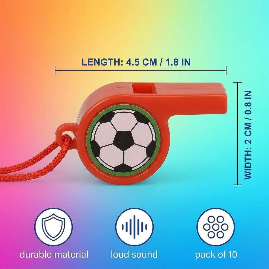 Fluitjes voor kinderen en volwassenen kleurrijke kunststof fluitjes met koord voor scheidsrechter trainer sport feest en school 5 verschillende kleuren