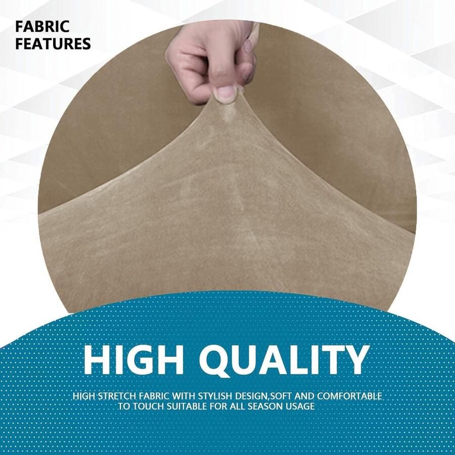 Fluwelen Bankhoes 1 Zit Universele Stretch Bankhoezen Met Armleuningen Elastische Soft Sofahoes Voor Woonkamer Krasbestendig Sofa Meubelhoes Voor Honden Kat Huisdier Camel
