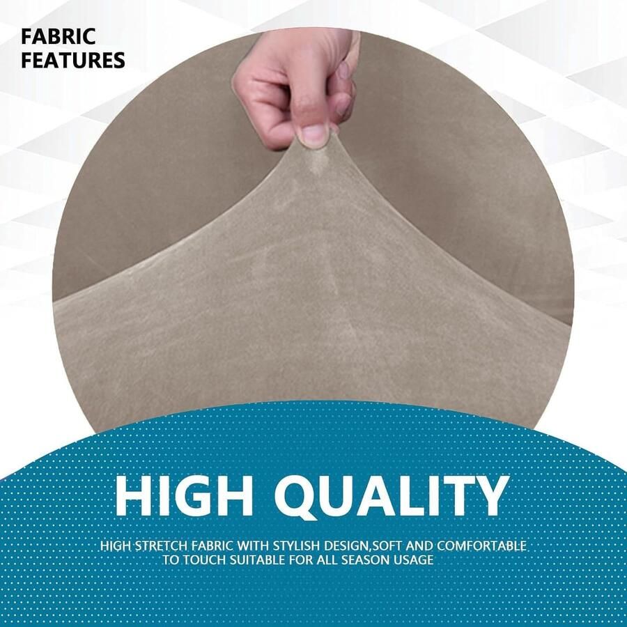 Fluwelen Bankhoes 2 Zits Universele Stretch Bankhoezen Met Armleuningen Elastische Soft Sofahoes Voor Woonkamer Krasbestendig Sofa Meubelhoes Voor Honden Kat Huisdier Khaki
