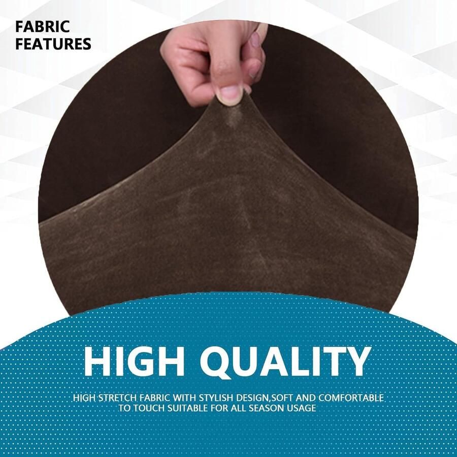 Fluwelen Bankhoes 3 Zits Universele Stretch Bankhoezen Met Armleuningen Elastische Soft Sofahoes Voor Woonkamer Krasbestendig Sofa Meubelhoes Voor Honden Kat Huisdier Koffie