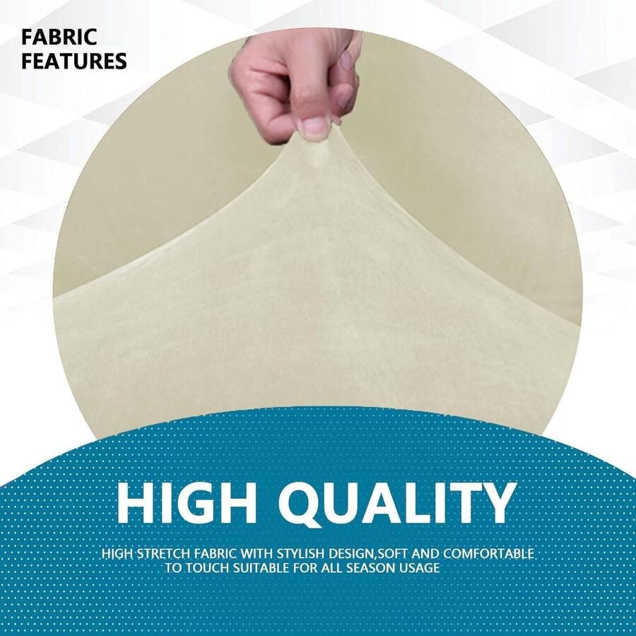 Fluwelen Bankhoes 4 Zits Universele Stretch Bankhoezen Met Armleuningen Elastische Soft Sofahoes Voor Woonkamer Krasbestendig Sofa Meubelhoes Voor Honden Kat Huisdier Beige