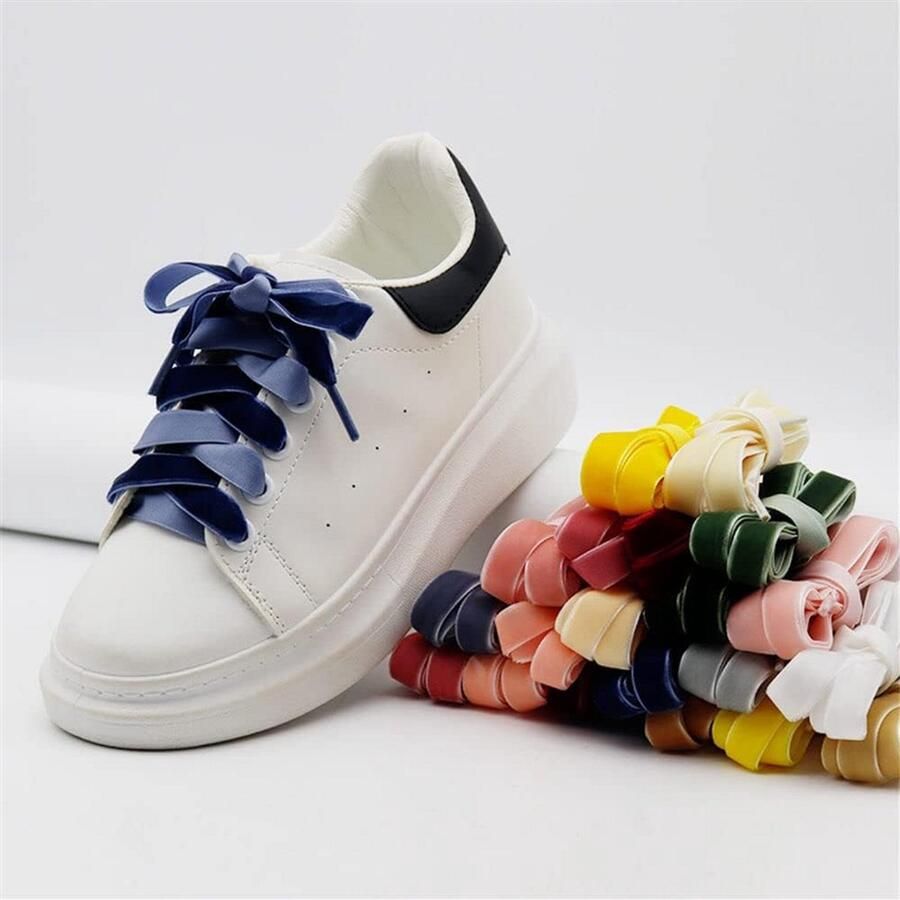 Fluwelen platte veters breed model voor wandelschoenen en sneakers
