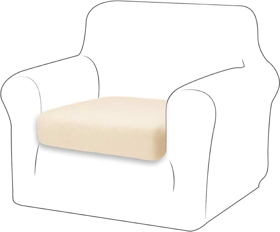 Fluwelen Sofa Zitkussen hoezen Kussenhoes Sofa Kussenhoes Meubelbeschermer Beschermen bank voor bank 1-Zits Fluwelen kussenhoezen voor stoel (1-Zits Lvoor)