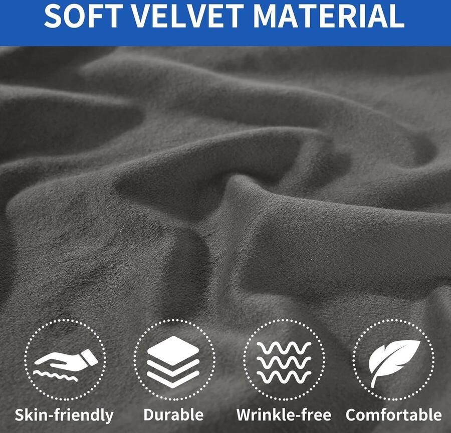 Fluwelen Stretch Sofa Zitkussen Hoezen Universele Elastische Kussenhoezen Antislip Zitkussenbescherming Stoelhoes Sofahoezen Meubelbeschermer (Groot 1 Plaats Grijs)
