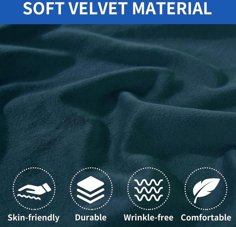Fluwelen Stretch Sofa Zitkussen Hoezen Universele Elastische Sofa Kussenhoes Antislip Zitkussenbescherming Hoes Voor Bankkussens Sofahoezen Meubelbeschermer (1 Plaats Donkergroen)