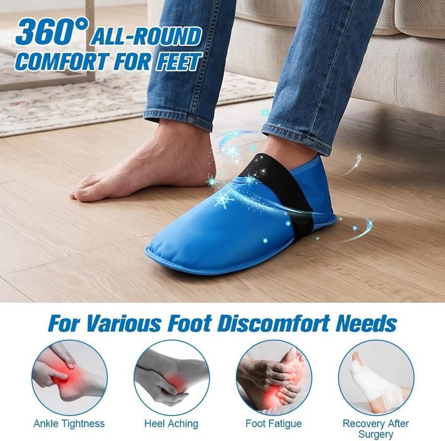 Foot Ice Pack Pantoffels 1 paar gel ijs pantoffels niet-giftige gel langdurige koeling ShopVlot