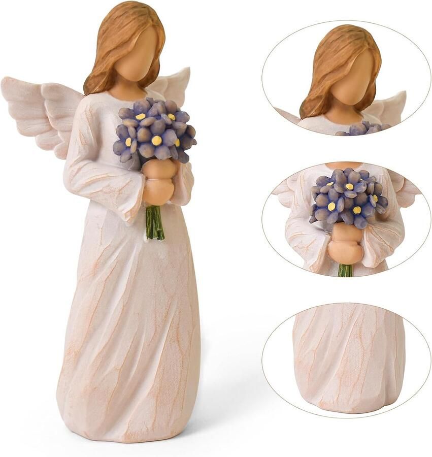 Forget Me Not Sympathy Gifts for Loss of Loved One Miskraam Geschenken voor Moeders en Papa gebeeldhouwd handgeschilderd standbeeld voor rouw Memorial Gift