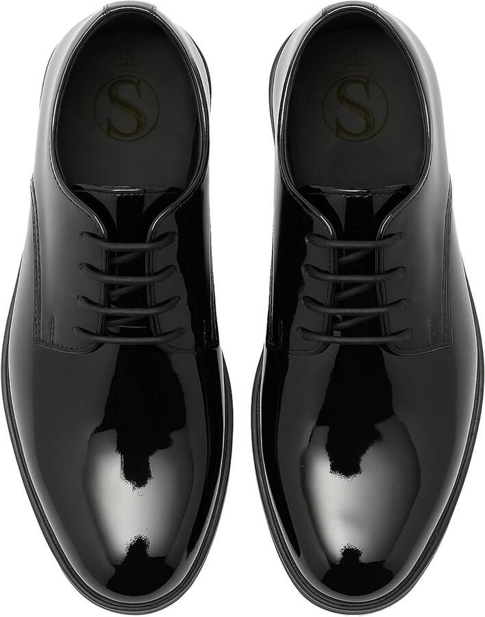 Formele Jongens Derby Schoenen met Lakfinish en Veters