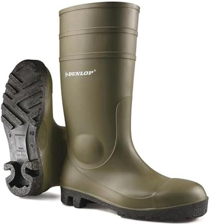 Uniseks Full Safety Rubberlaarzen Zwarte Kuilenlaarzen met Stevige Buitenzool