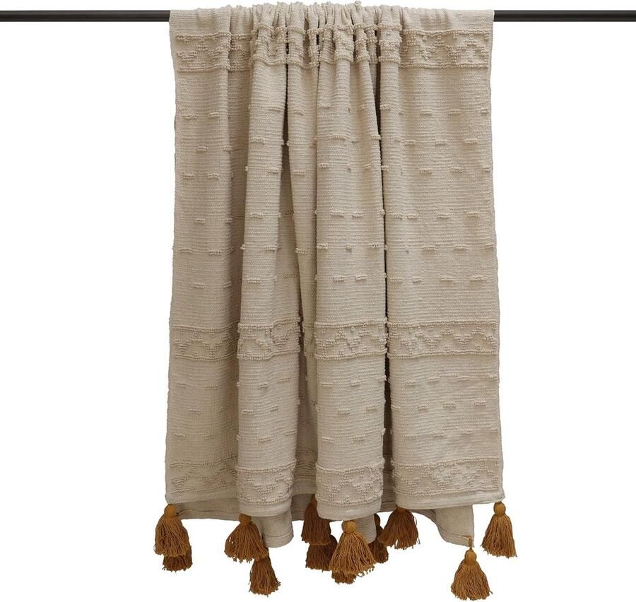 Furn. Bont sprei Boho zeehond 130 x