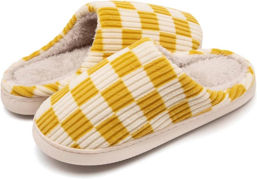 Fuzzy Geheugenschuim Pantoffels voor en Anti-Skid Duo Slippers voor Binnen en Buiten