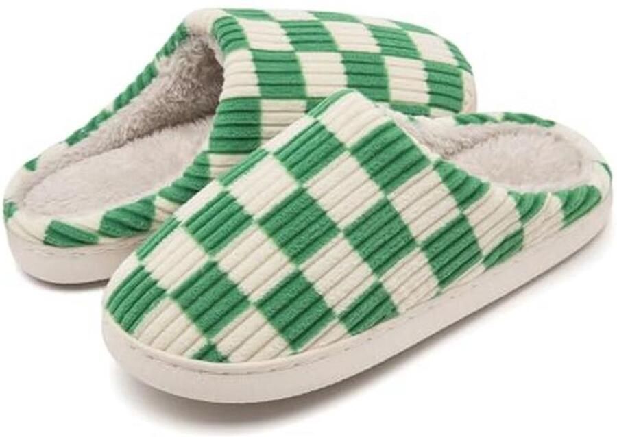 Fuzzy Geheugenschuim Pantoffels voor en Slip-on Anti-Skid Huisslippers