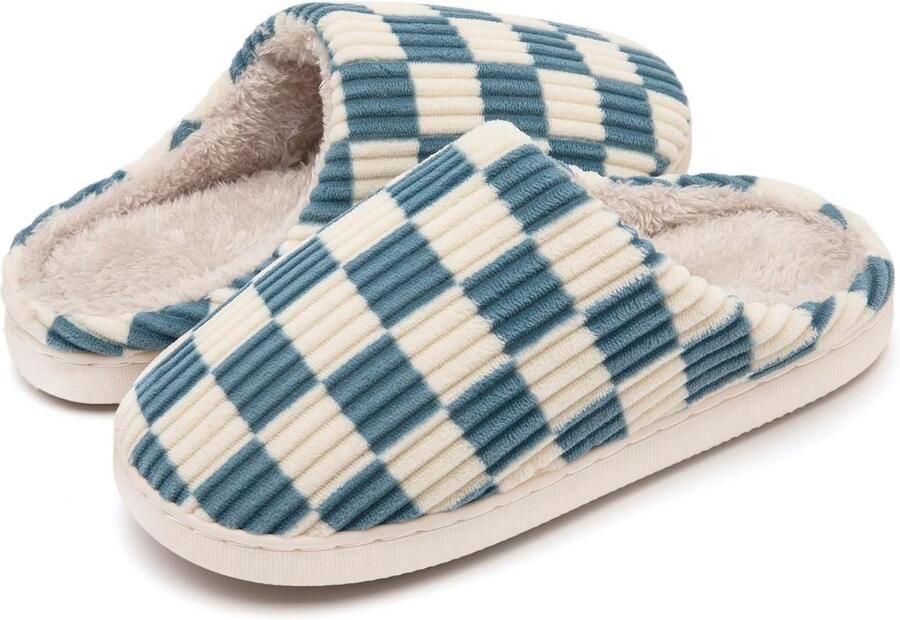 Gezellige Fuzzy Memory Foam Slippers voor en Anti-Slip Binnen- en Buitenslippers