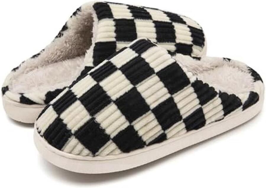 Fuzzy Memory Foam Slippers voor en Antislip Slippers voor Binnen en Buiten