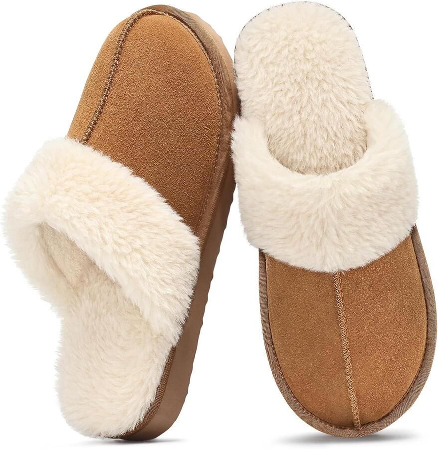 Fuzzy pantoffels van traagschuim voor dames pluizige winterschoenen voor binnen en buiten