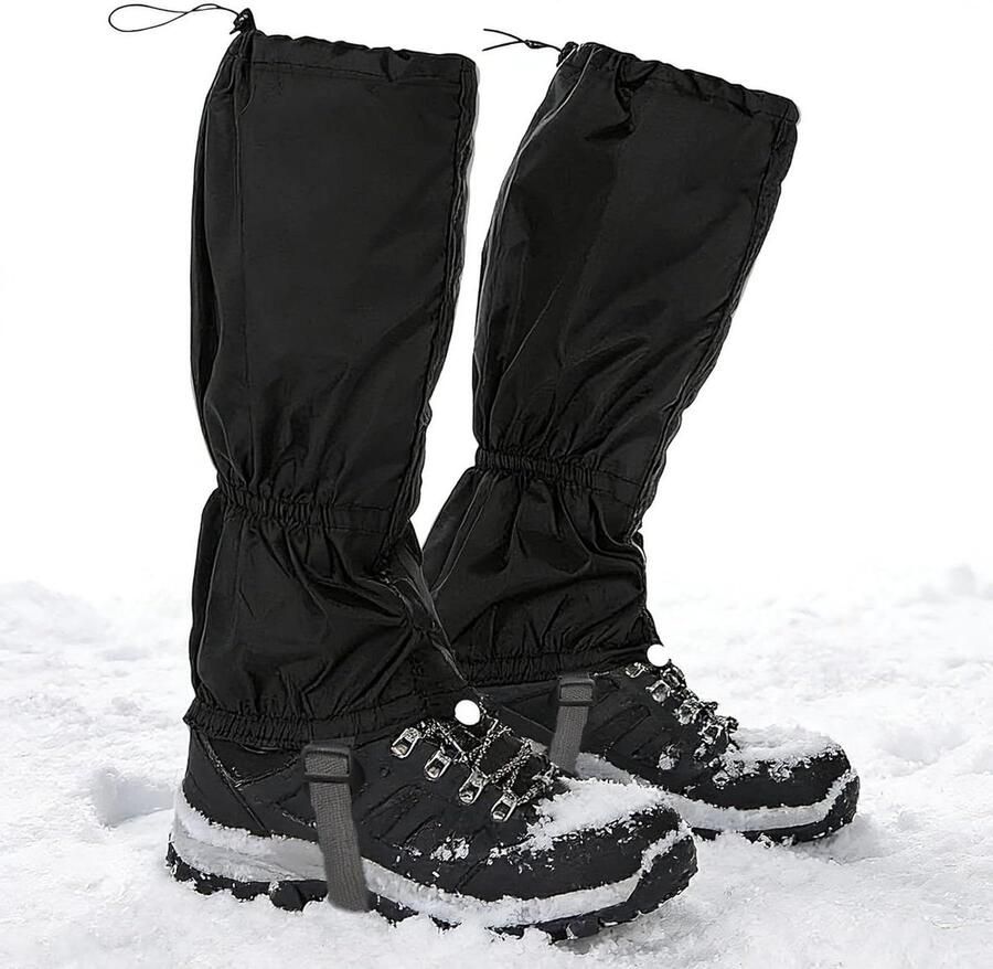 Gaiters Beenbeschermers Schoenovertrekken Wandelen Bescherming Outdoor Waterdicht Oxford Weefsel Hoog Zwart