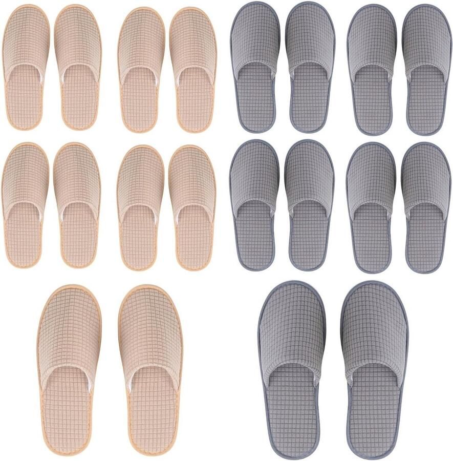 Gasten Slippers Thuis Pantoffels Comfort Thuis Individueel Verpakt 10 Paren Wit Zwart