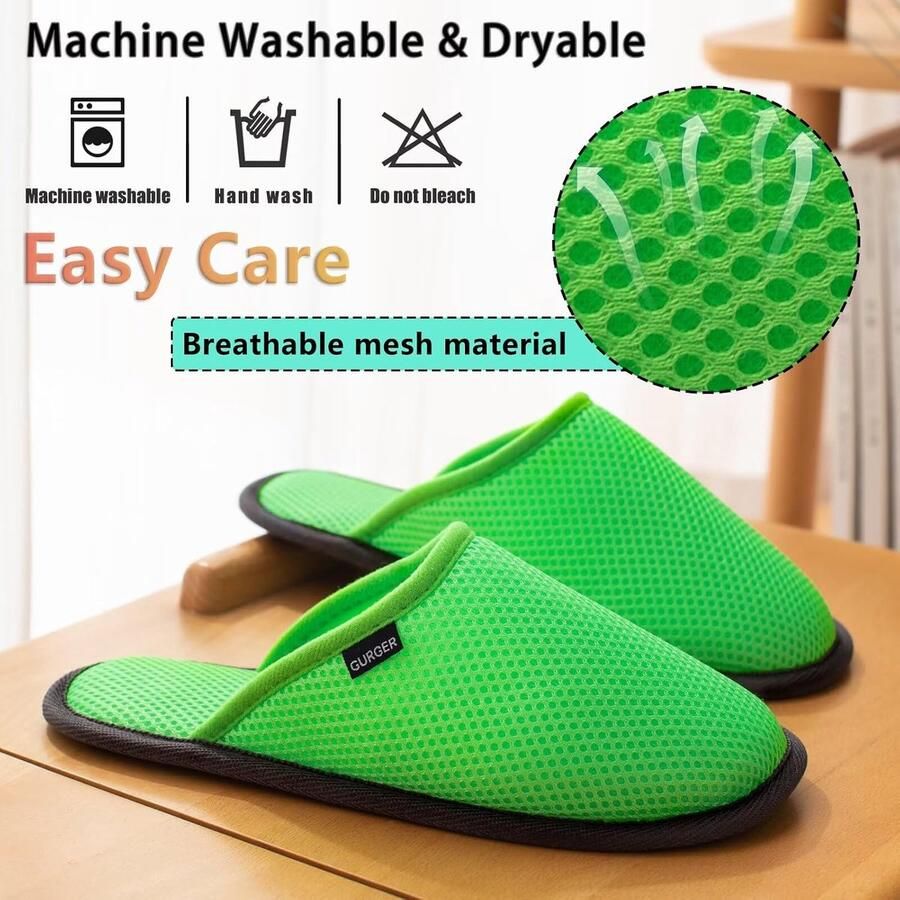 Gastenpantoffels ademend antislip wasbaar verschillende maten en kleuren