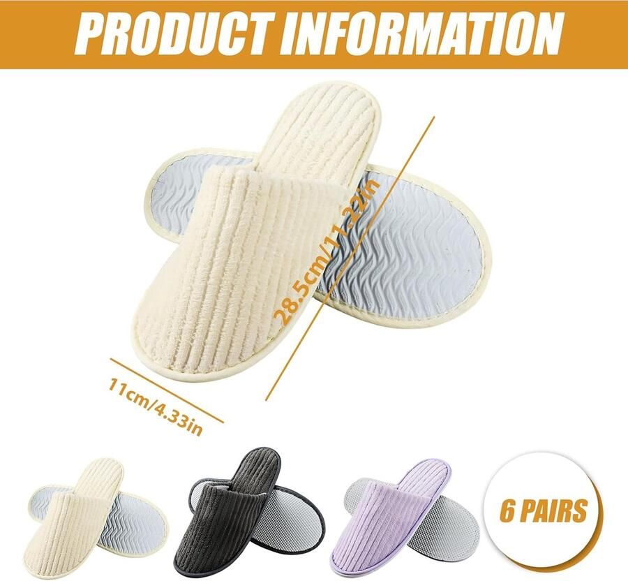 Gastenpantoffels hotelpantoffels badstof pantoffels met gesloten ne paar wasbaar antislip koraal fleece tenen universele x voor hotel reizen thuis