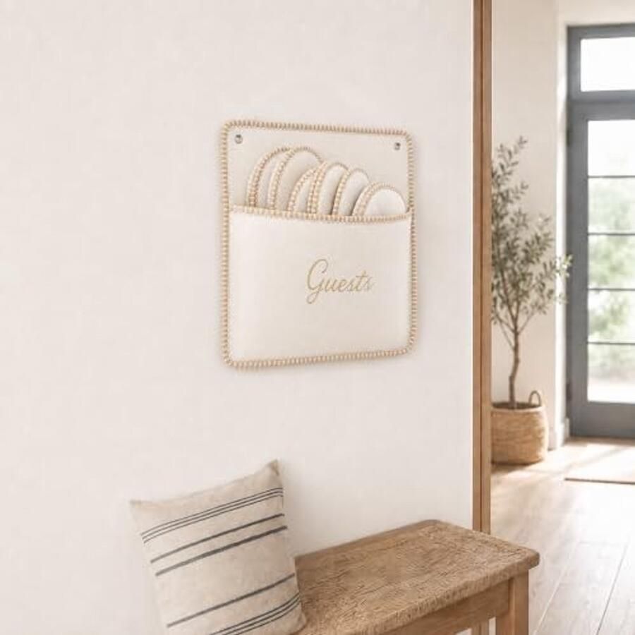 Gastenslippers Set van 6 met Tas Beige