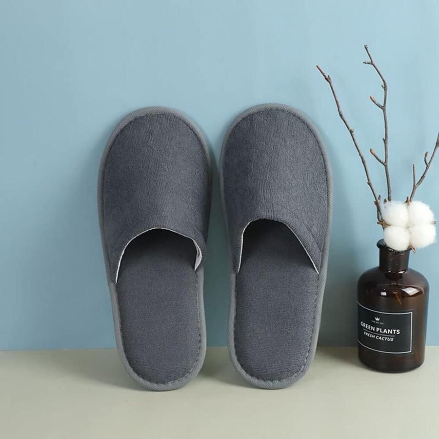 Gastpantoffels van Vilt Antislip Wegwerp-Pantoffels Spa-Pantoffels Gastenschoenen set 10 paar pantoffels voor gasten van hotel spa uniseks