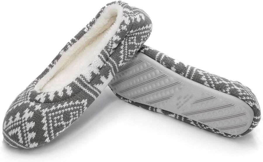 Gebreide Ballerina Slaapkamer Pantoffels Voor Dames Ballet Binnensokken voor Dames Zachte Warme Fluwelen Voering Antislip Huiss choenen