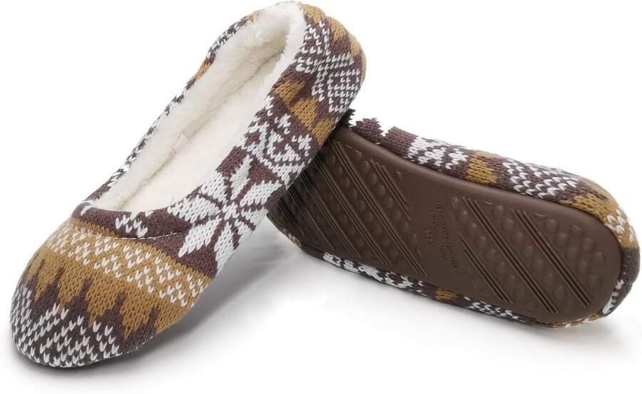 Gebreide Ballerina Slaapkamer Pantoffels Voor Dames Ballet Binnensokken voor Dames Zachte Warme Fluwelen Voering Antislip Huiss choenen