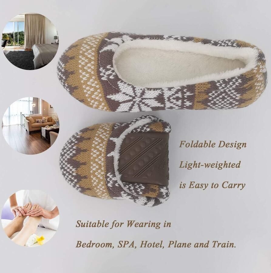 Gebreide Ballerina Slaapkamer Pantoffels Voor Dames Ballet Binnensokken voor Dames Zachte Warme Fluwelen Voering Antislip Huiss choenen