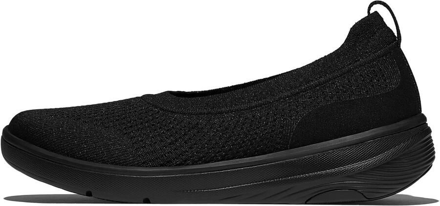 Gebreide Ballet Flats Comfortabele Instappers Dagelijks Gebruik 360° Supercomfort Zwart