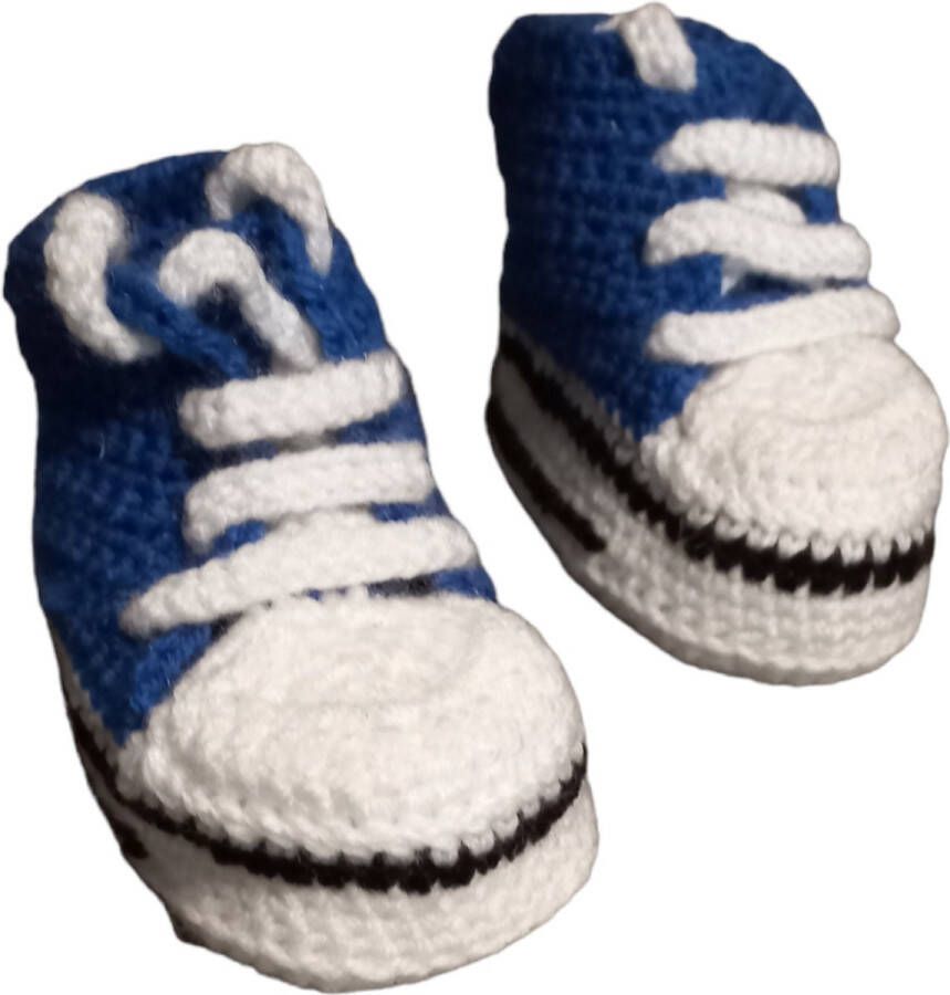 Gehaakte baby sneaker Blauw