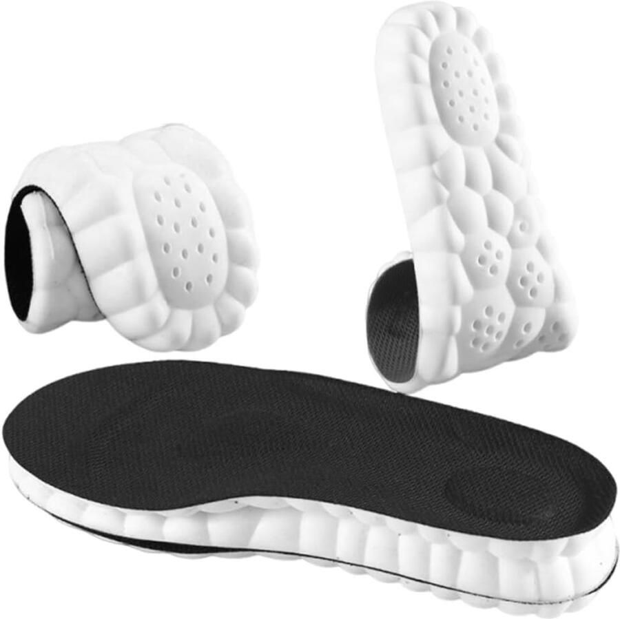 Geheugenfoam inlegzolen met ondersteuning van de voetboog ade d en schokabsorberend comfortabele demping voor sneakers (37-38) zwart