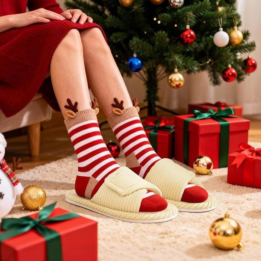 Geheugenfoam Slippers voor Dames Warme Corduroy Slippers Lichtgewicht en Antislip voor Binnen en Buiten