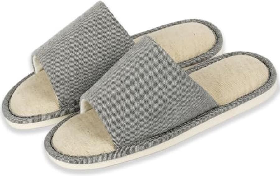 Geheugenschuim Binnensloffen voor en Wasbare Antislip Pantoffels met Open Teen voor Thuis en Reizen