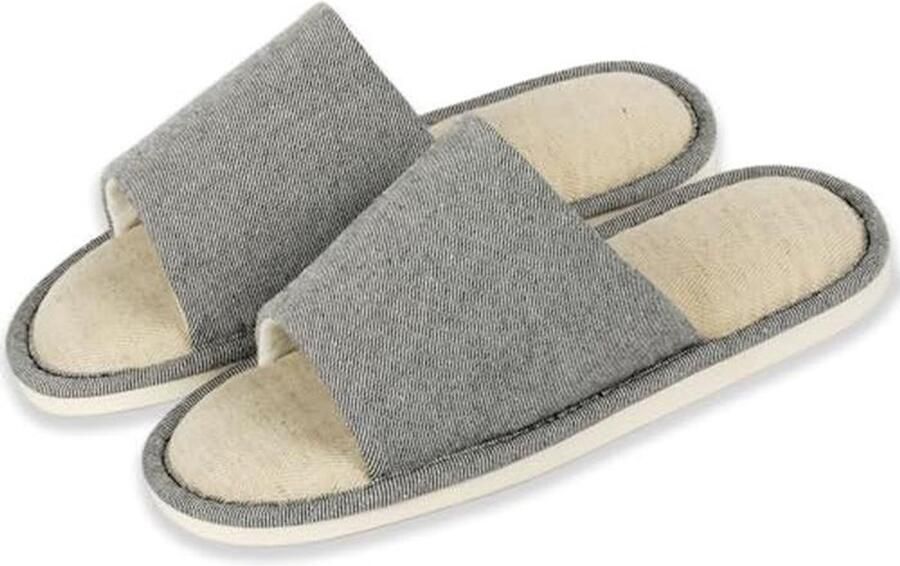 Geheugenschuim Binnensloffen voor en Wasbare Antislip Pantoffels met Open Teen voor Thuis en Reizen