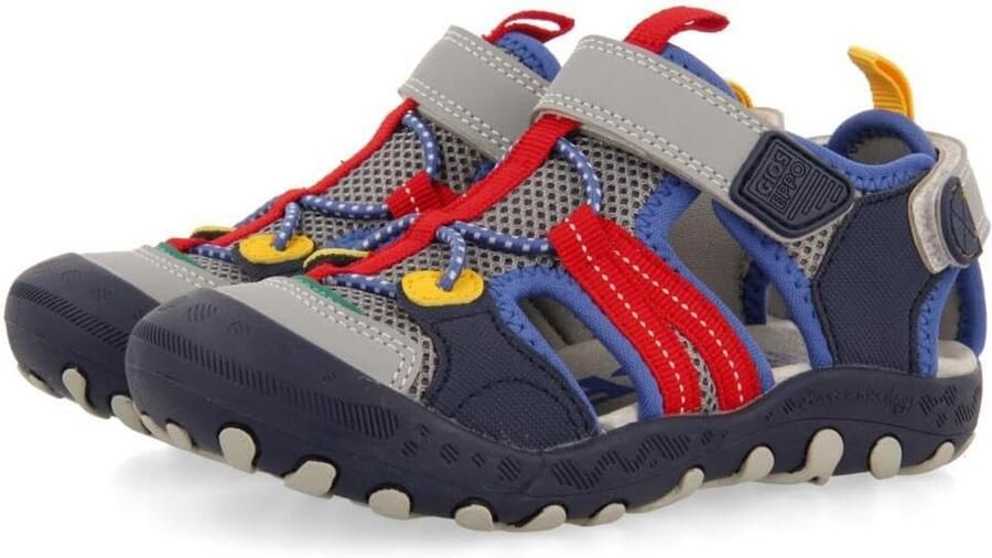 Kindersandalen met Verstelbare Hielband Blauw Rood Geel Grijs