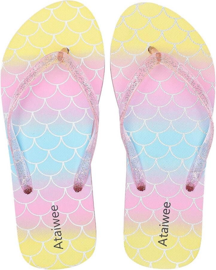 Gekleurde Teenslippers voor Meisjes Comfortabele Kinder Strandsandalen