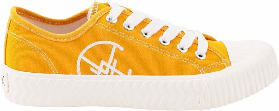 Gele Sneakers met Lichtjes en Origineel Canvaseffect voor Dames in