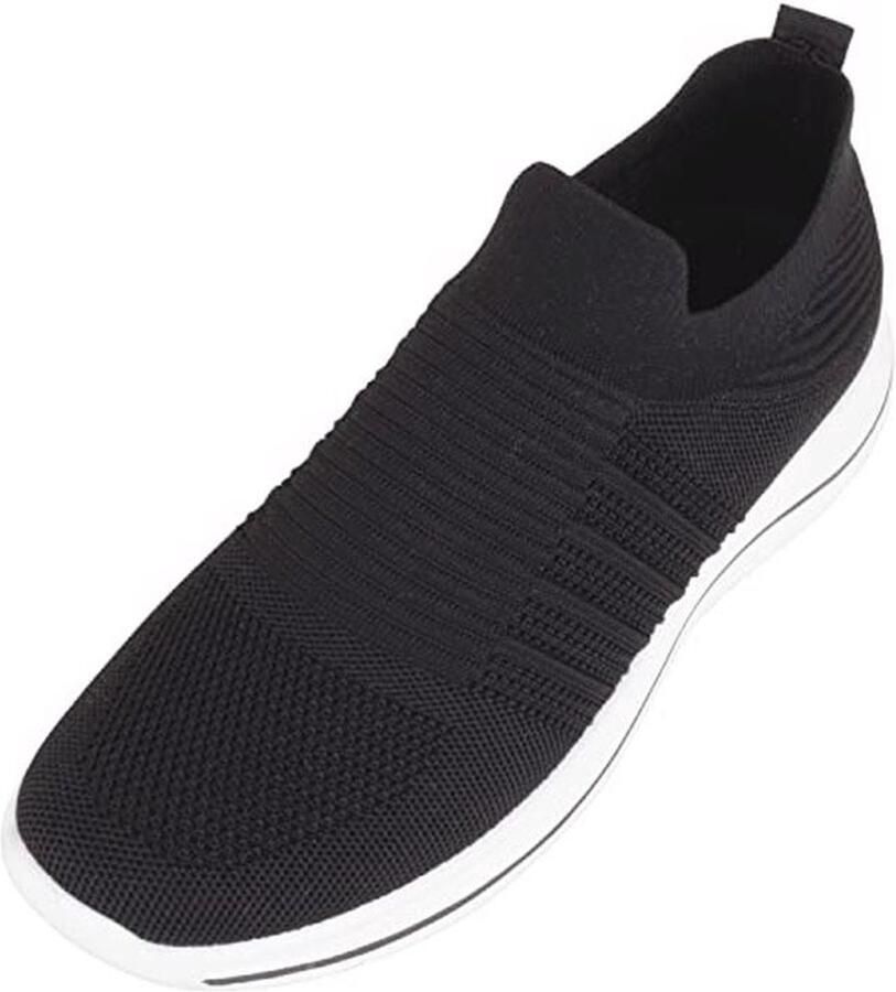 Gemakkelijke Slip On Lichtgewicht Sportschoenen voor Mannen Zwart