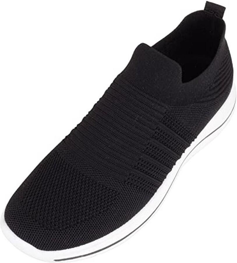 Gemakkelijke Slip On Lichtgewicht Sportschoenen voor Mannen Zwart