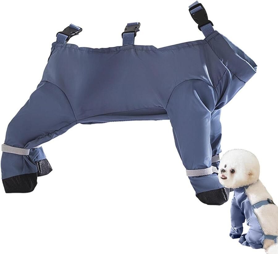Générique Laarzen leggings voor honden waterdichte stof 230 g sneeuwpak met schoenen verstelbare bandjes valbescherming pootbescherming voor winter wandelen outdoor vuil puppy's