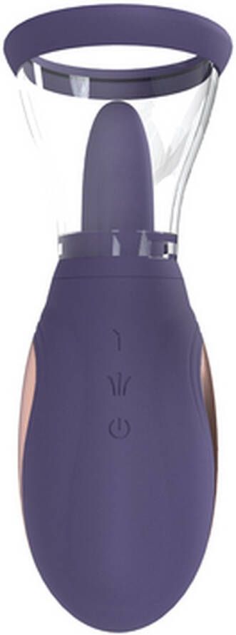 SHOTS Gepompt Verbeterd Automatisch 13 versnellingen Siliconen Oplaadbare Vulva- en borstkolf Paars - Foto 1