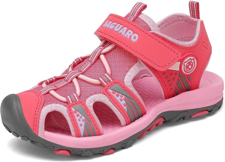 Gesloten Kindersandalen Jongens Ademend Leer & Rubberzool