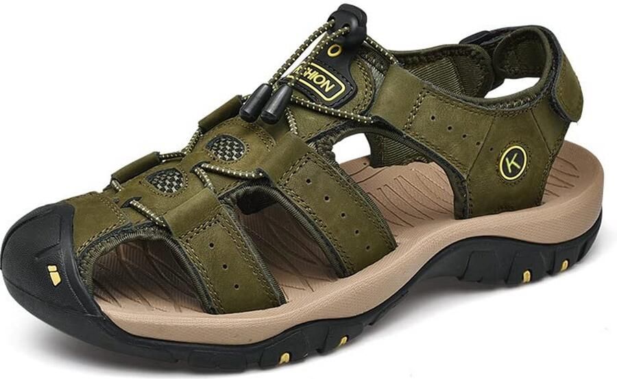 Gesloten Teen Wandelsandalen voor Heren Comfortabele en Verstelbare Zomerschoenen voor Buitenactiviteiten