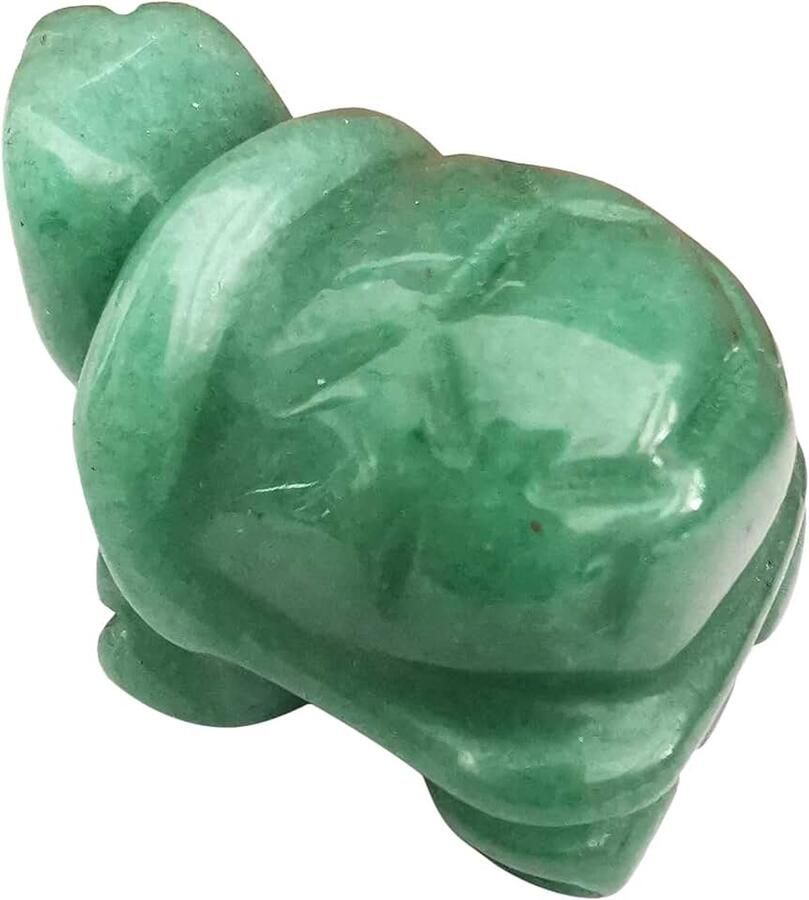 Gesneden steen kristal schildpad 40mm kleine schildpad dierenfiguur tas beeldhouwwerk groene aventurijn
