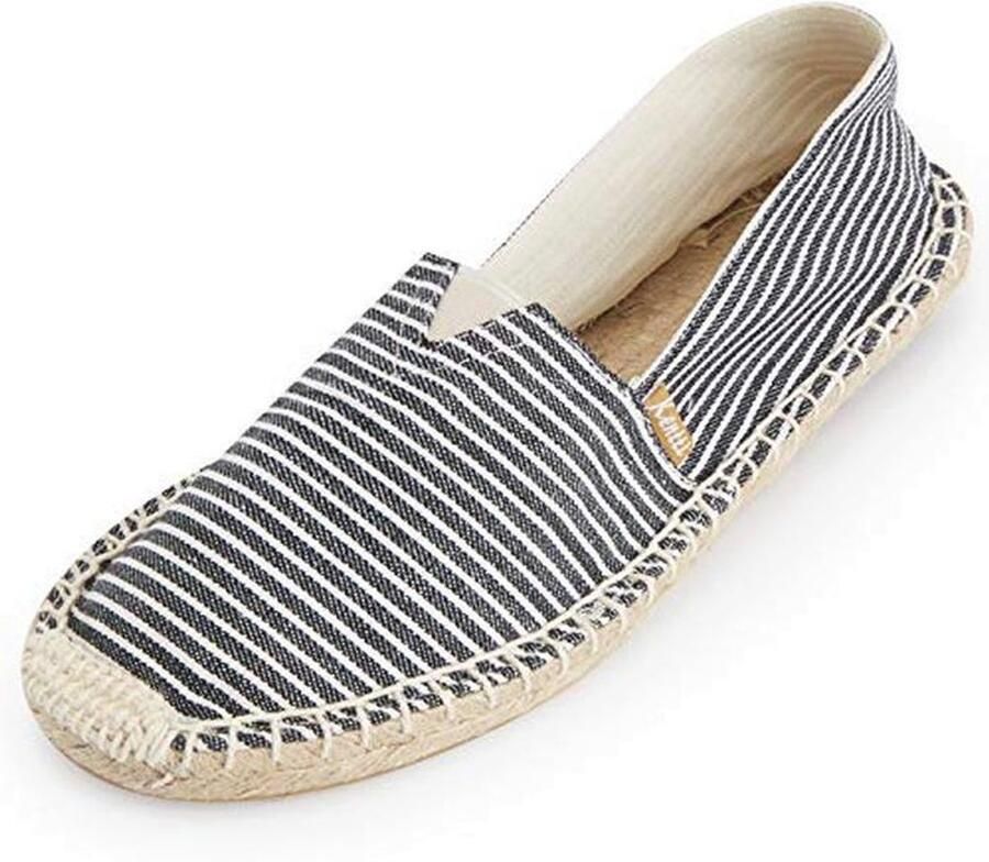 Gestreepte Slip On Plat Espadrilles Dames