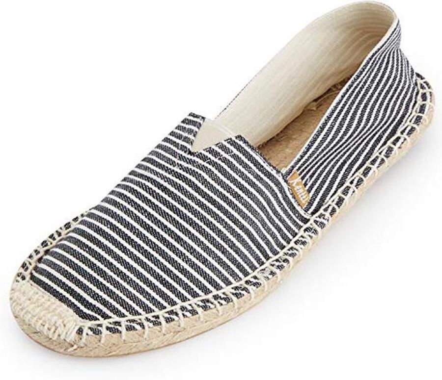 Gestreepte Slip On Plat Espadrilles Dames