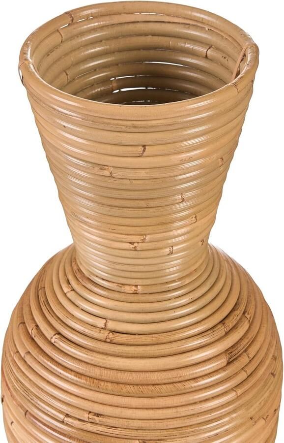 Gevlochten rotan vaas boho rustieke stijl naturel Symi