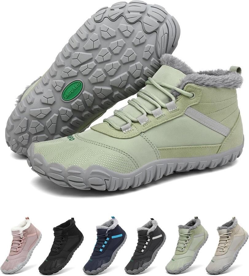 Gevoerde Barefoot Winterlaarzen met Brede Toe Box voor en