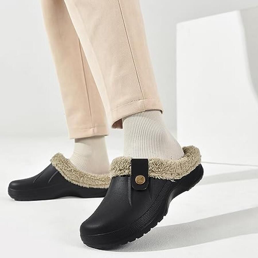 Gevoerde Clogs voor en Waterdichte Winterpantoffels Warm en Antislip