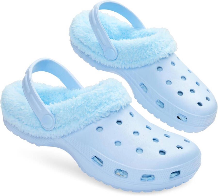 Gevoerde huisschoenen voor dames en tieners Winter klompen met riem